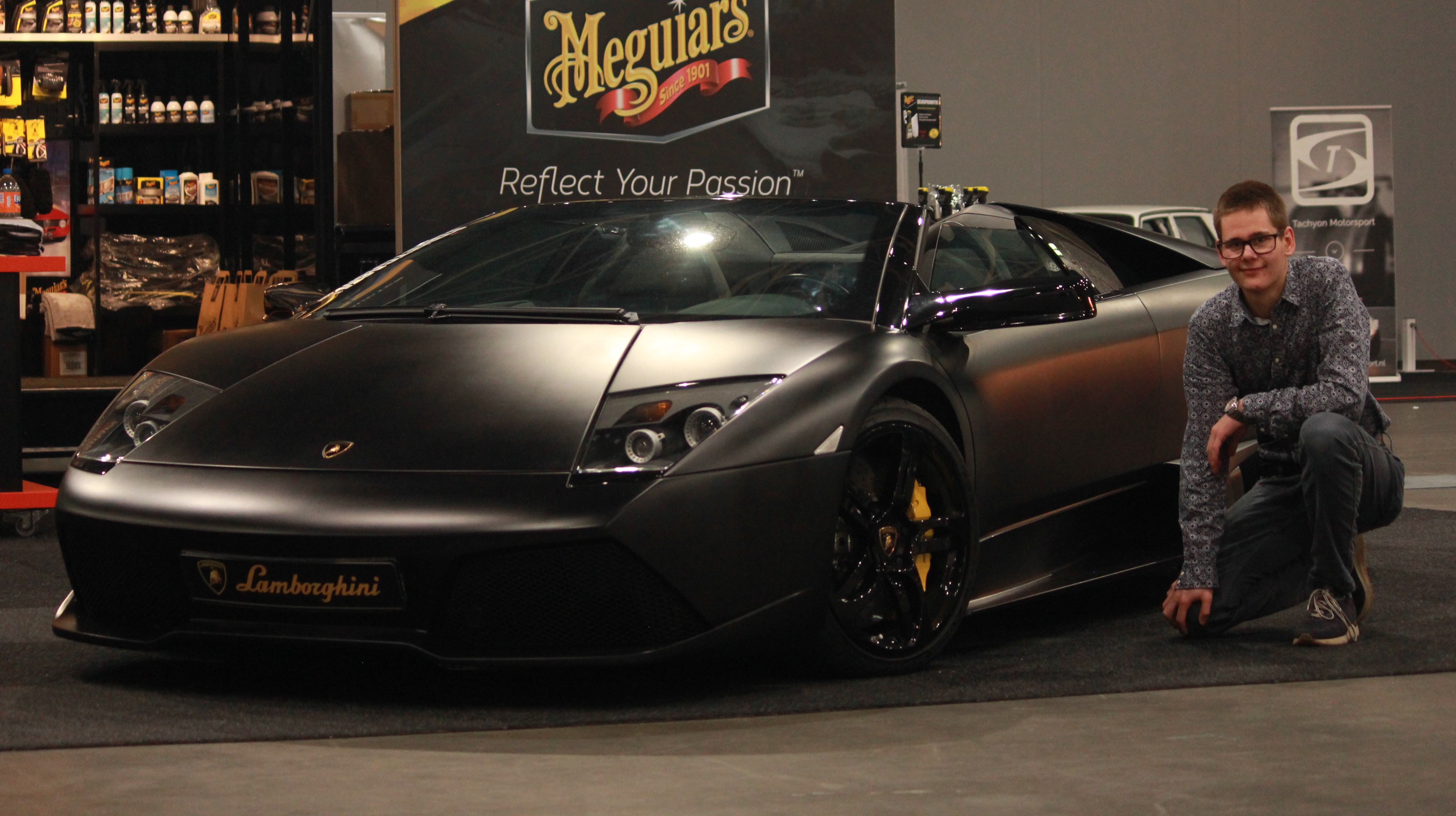 Black Lamborghini Murciélago together with Siem (Myself) at the picture